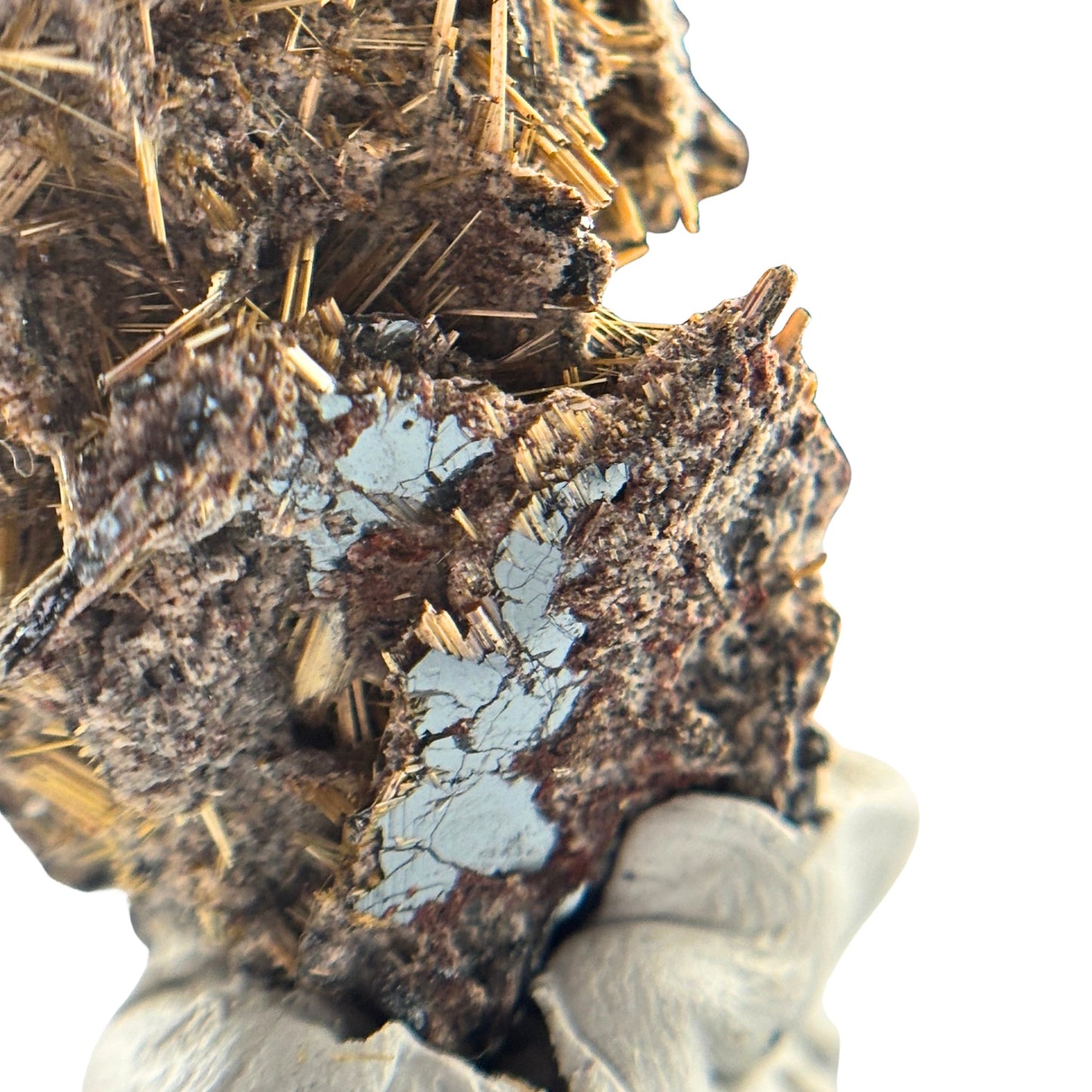 Rutile and Hematite Raw Specimen from Brazil