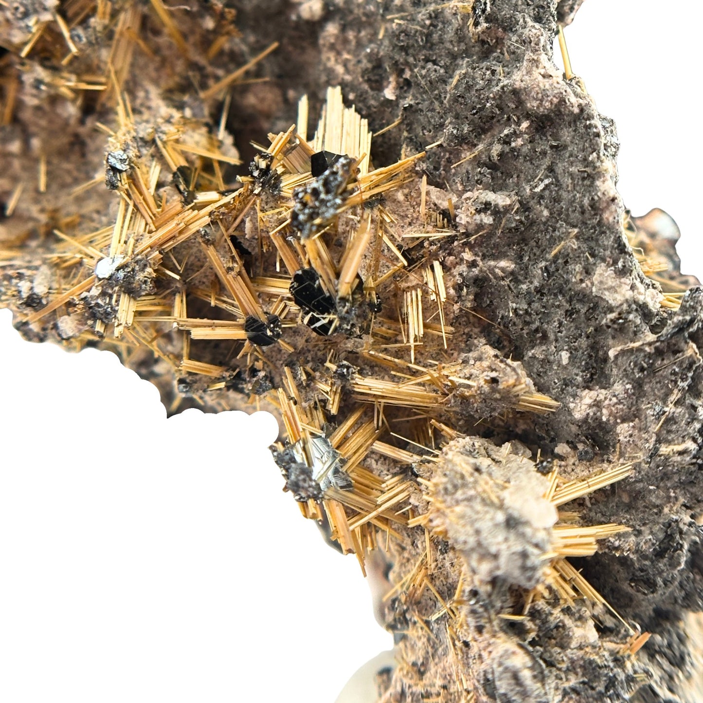 Rutile and Hematite Raw Specimen from Brazil
