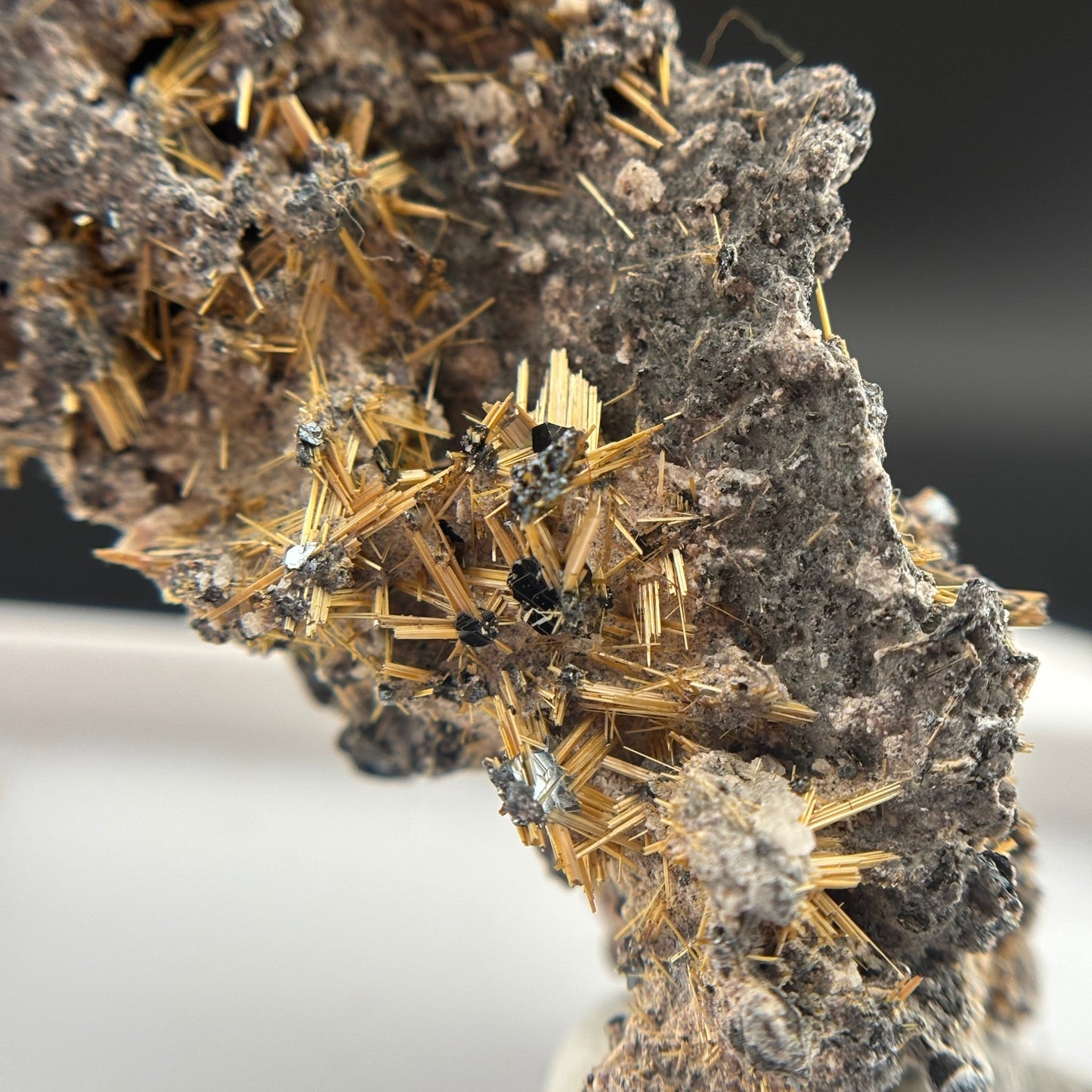 Rutile and Hematite Raw Specimen from Brazil