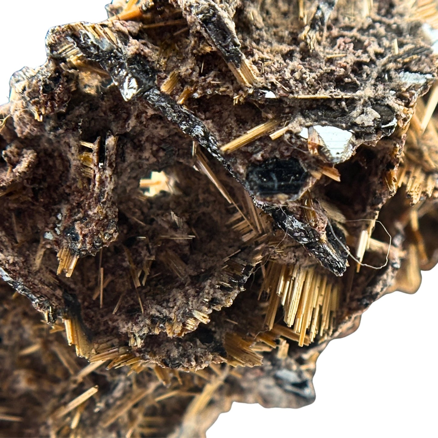 Rutile and Hematite Raw Specimen from Brazil