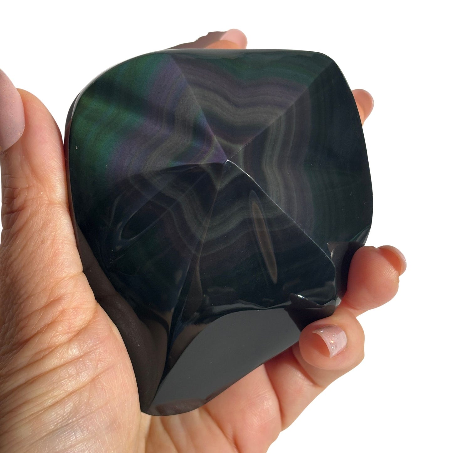 Rainbow Obsidian Star Freeform Polished Sculpture