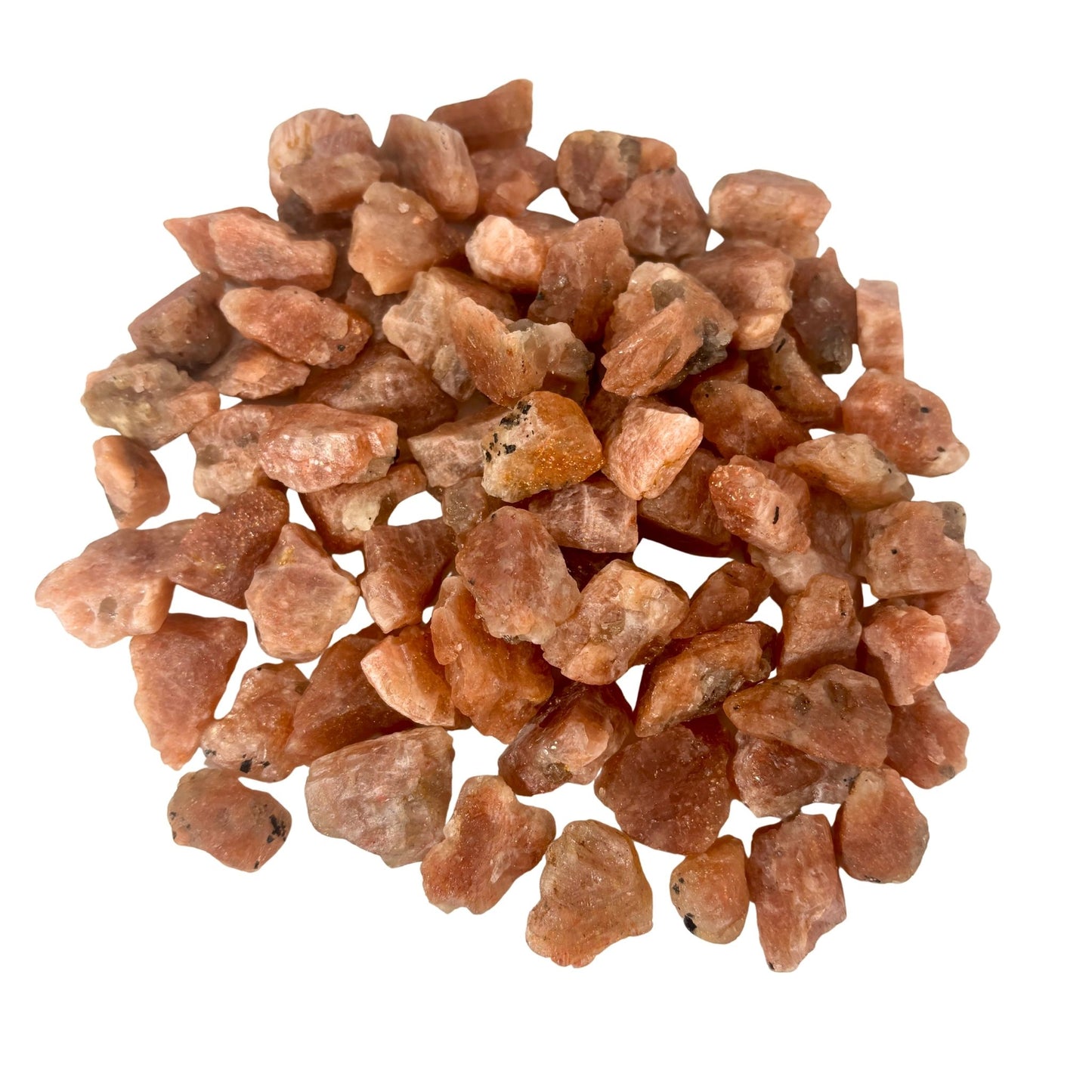 Confetti Sunstone Raw Crystal – Natural Tanzanian Specimens in Multiple Sizes