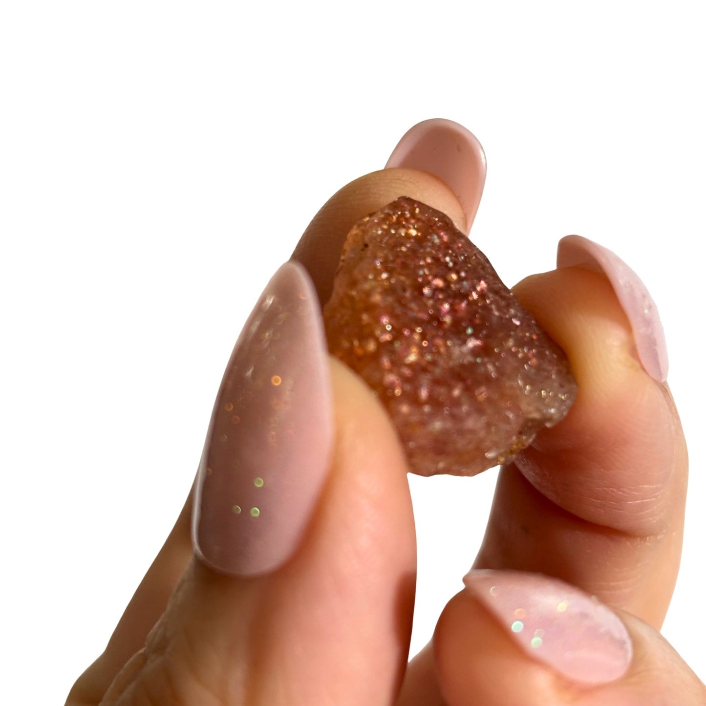 Confetti Sunstone Raw Crystal – Natural Tanzanian Specimens in Multiple Sizes