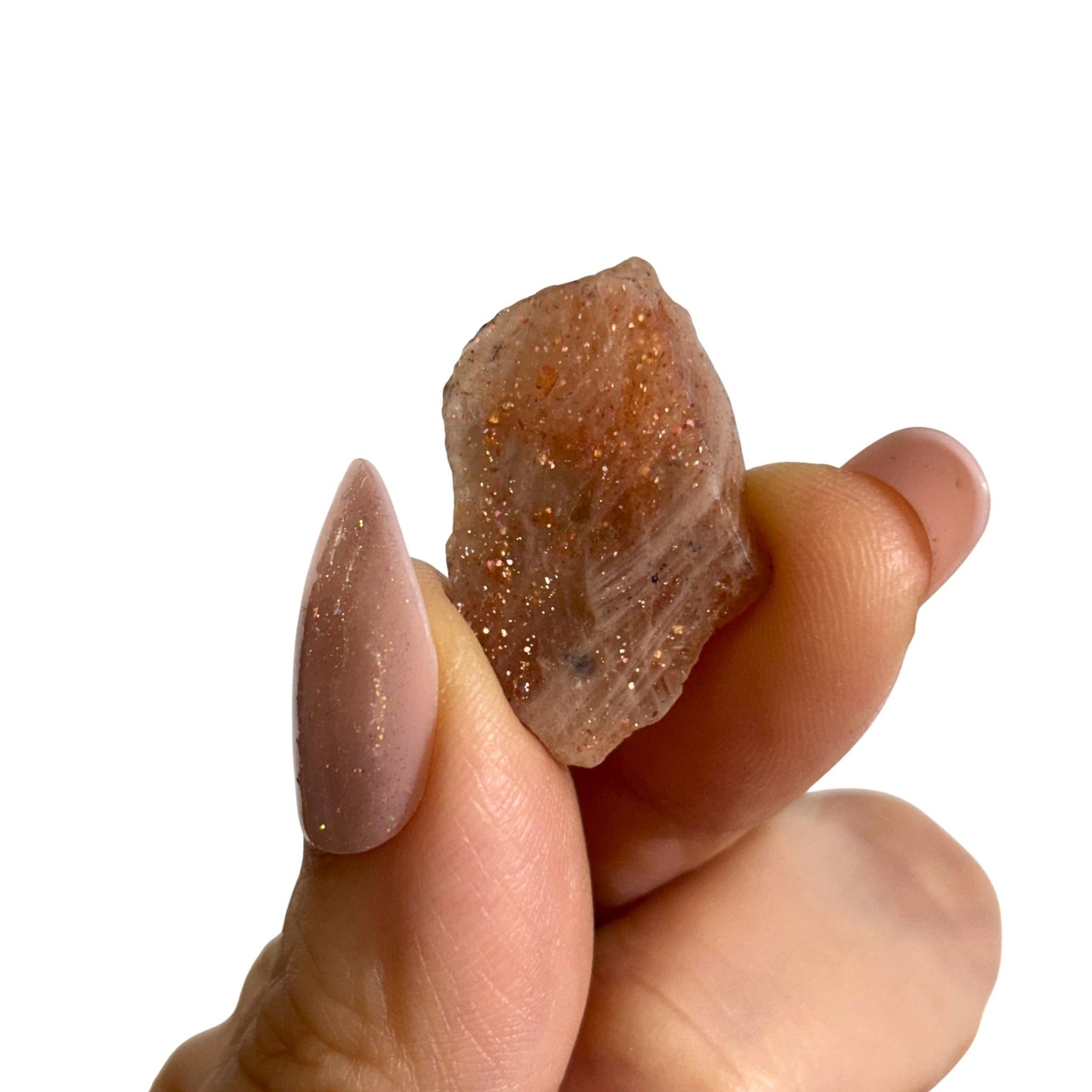 Confetti Sunstone Raw Crystal – Natural Tanzanian Specimens in Multiple Sizes