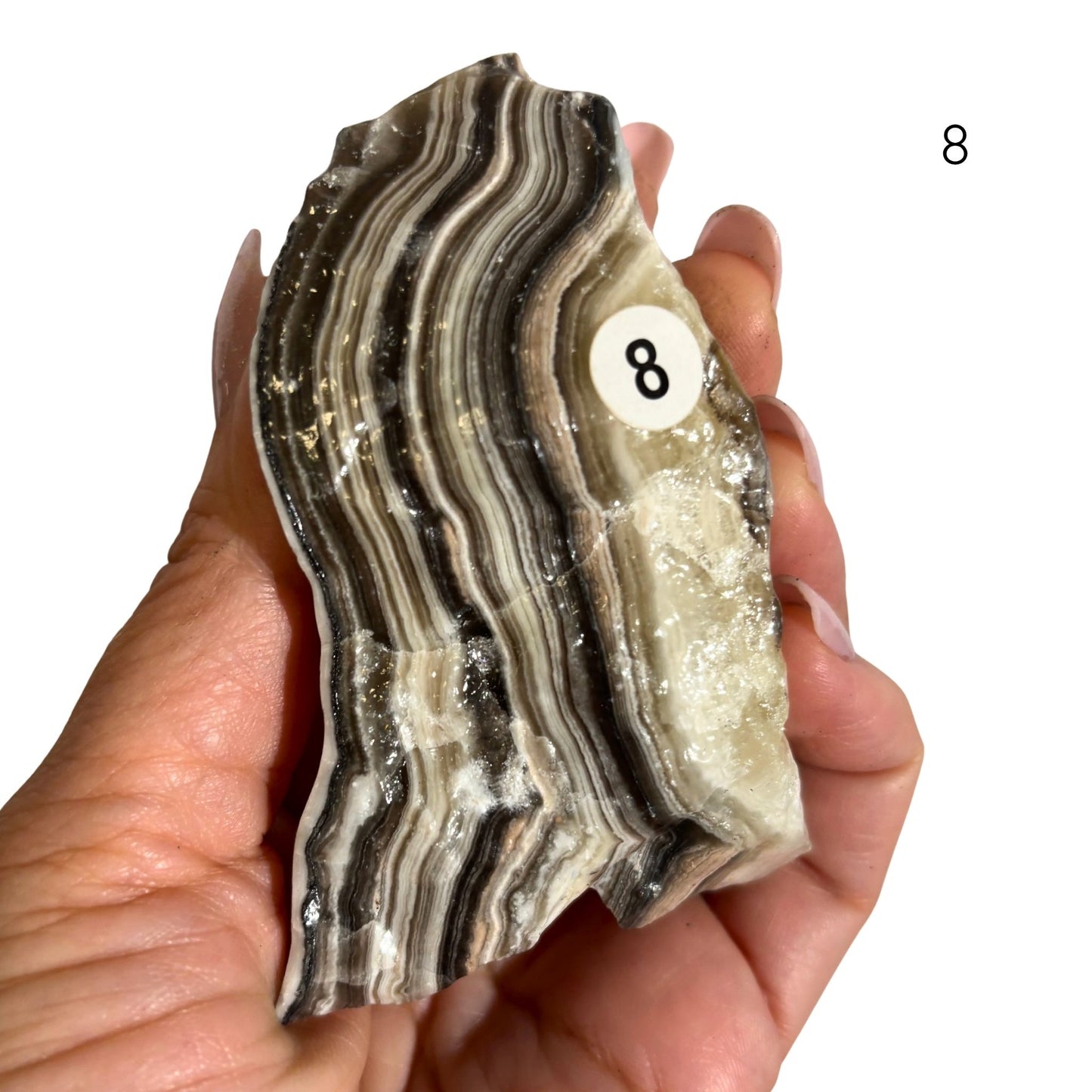 Zebra Calcite Raw Chunks – You Pick Natural Black and White Calcite