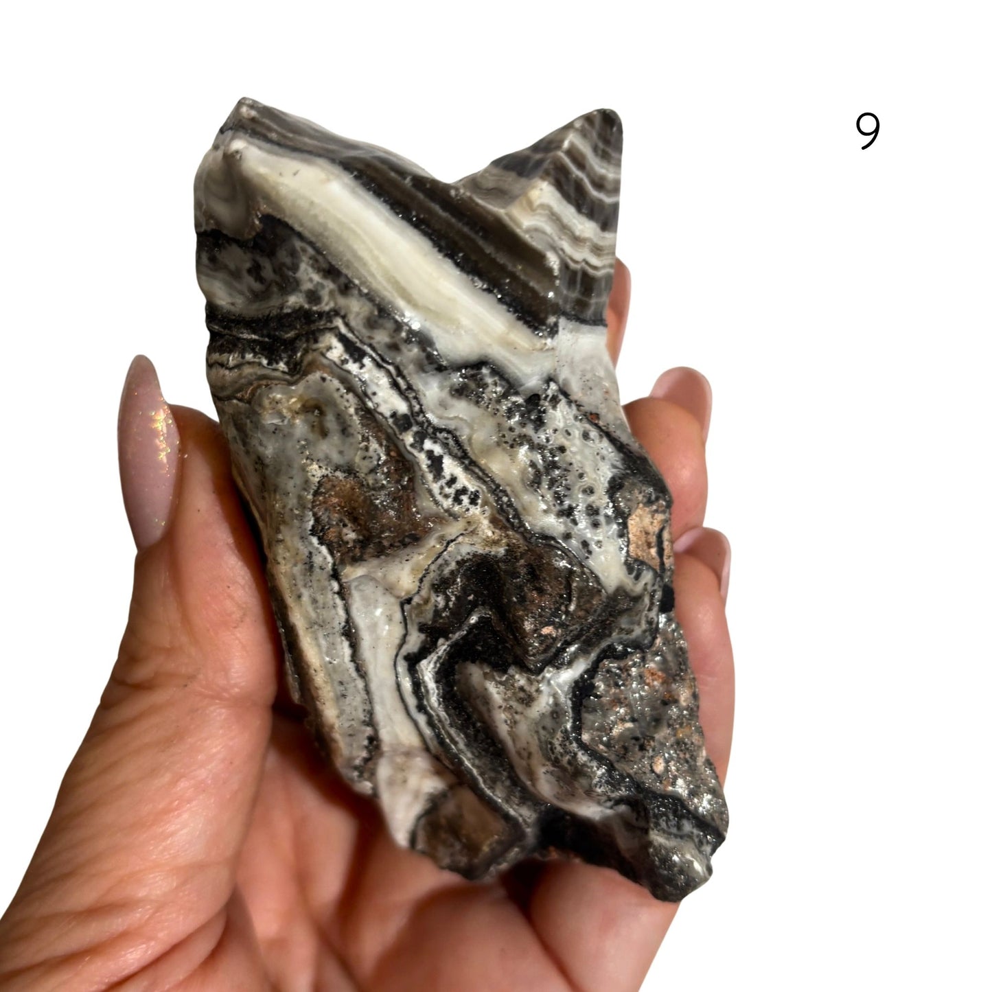 Zebra Calcite Raw Chunks – You Pick Natural Black and White Calcite