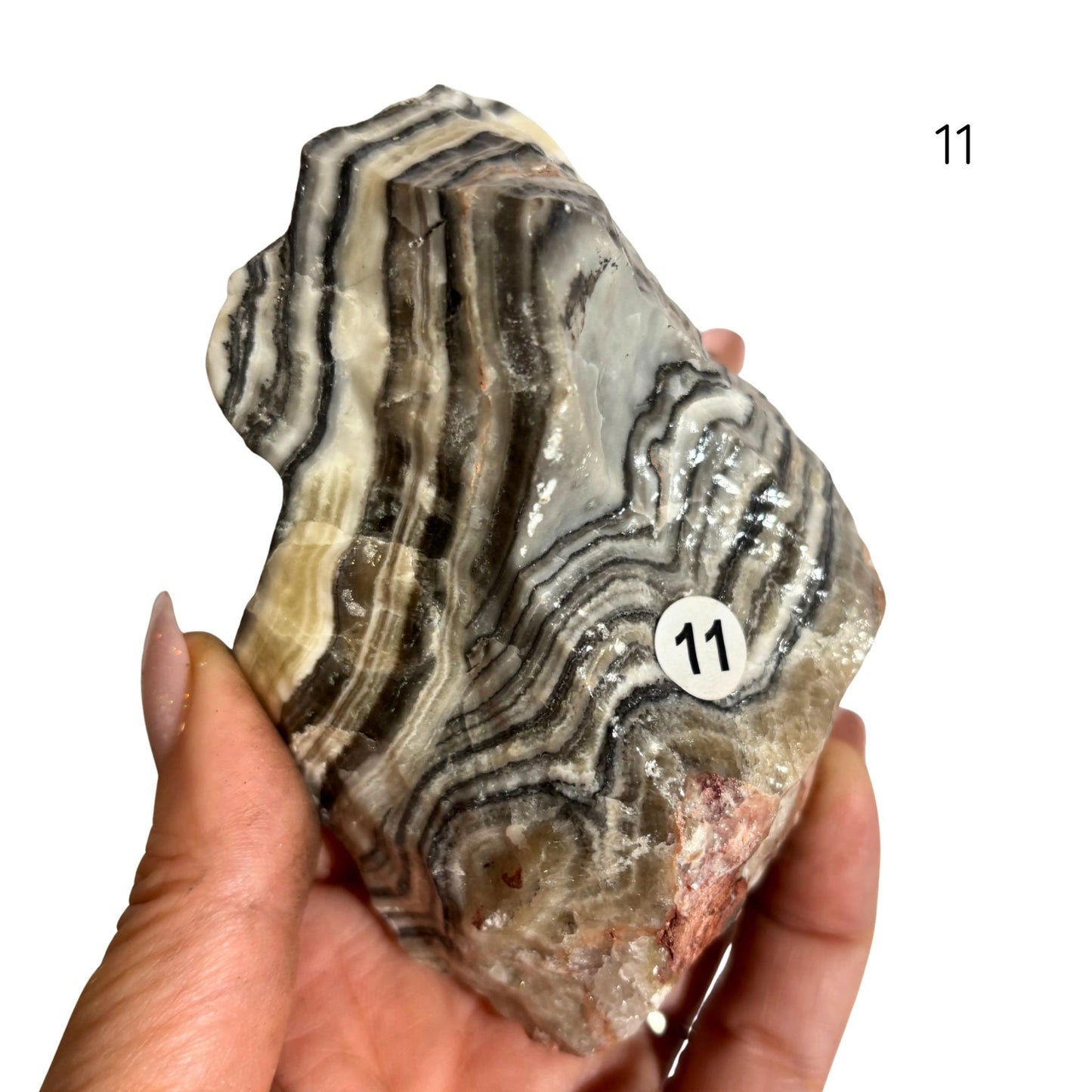 Zebra Calcite Raw Chunks – You Pick Natural Black and White Calcite