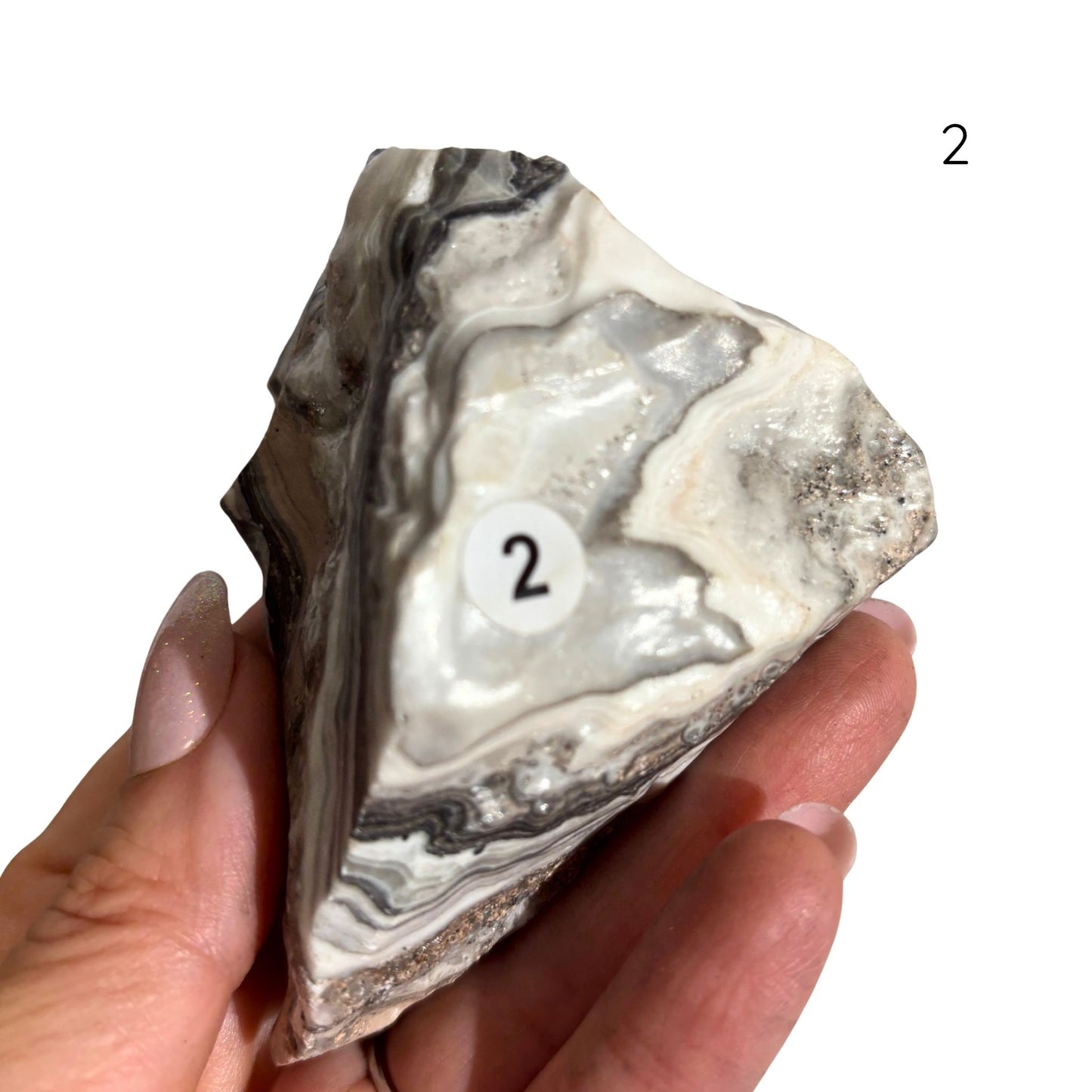 Zebra Calcite Raw Chunks – You Pick Natural Black and White Calcite