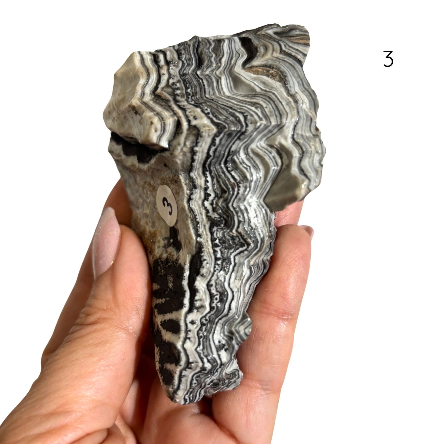 Zebra Calcite Raw Chunks – You Pick Natural Black and White Calcite