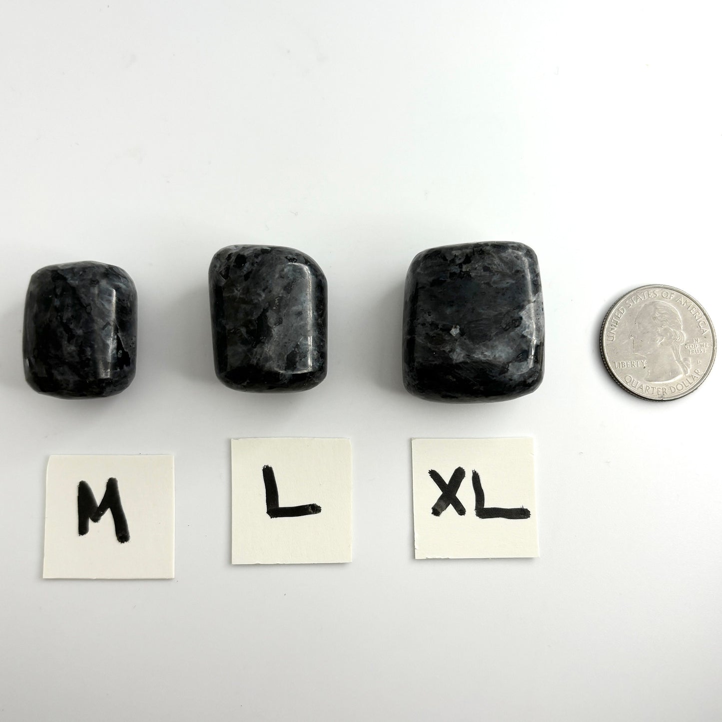 Larvikite Tumbled Pocket Stone in Multiple Sizes