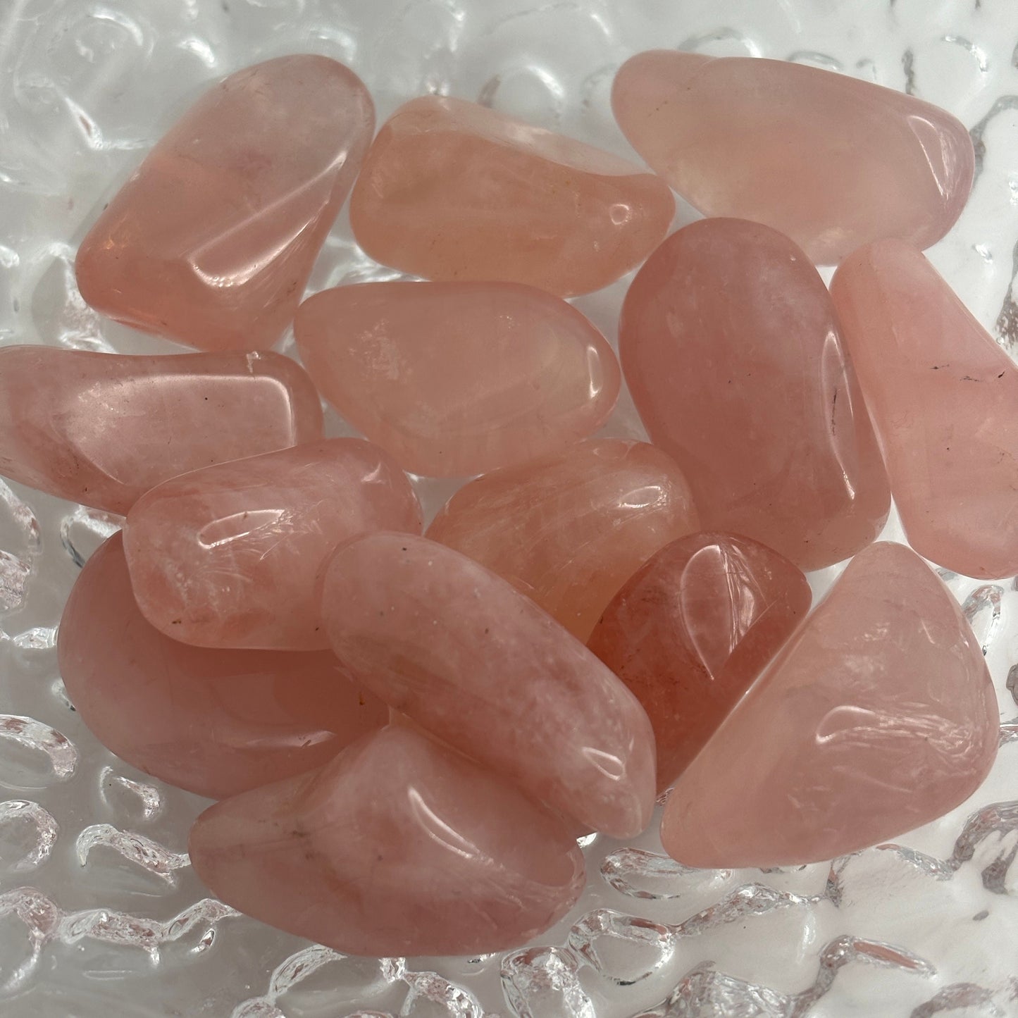 Rose Quartz Tumbled Pocket Stones in Multiple Sizes