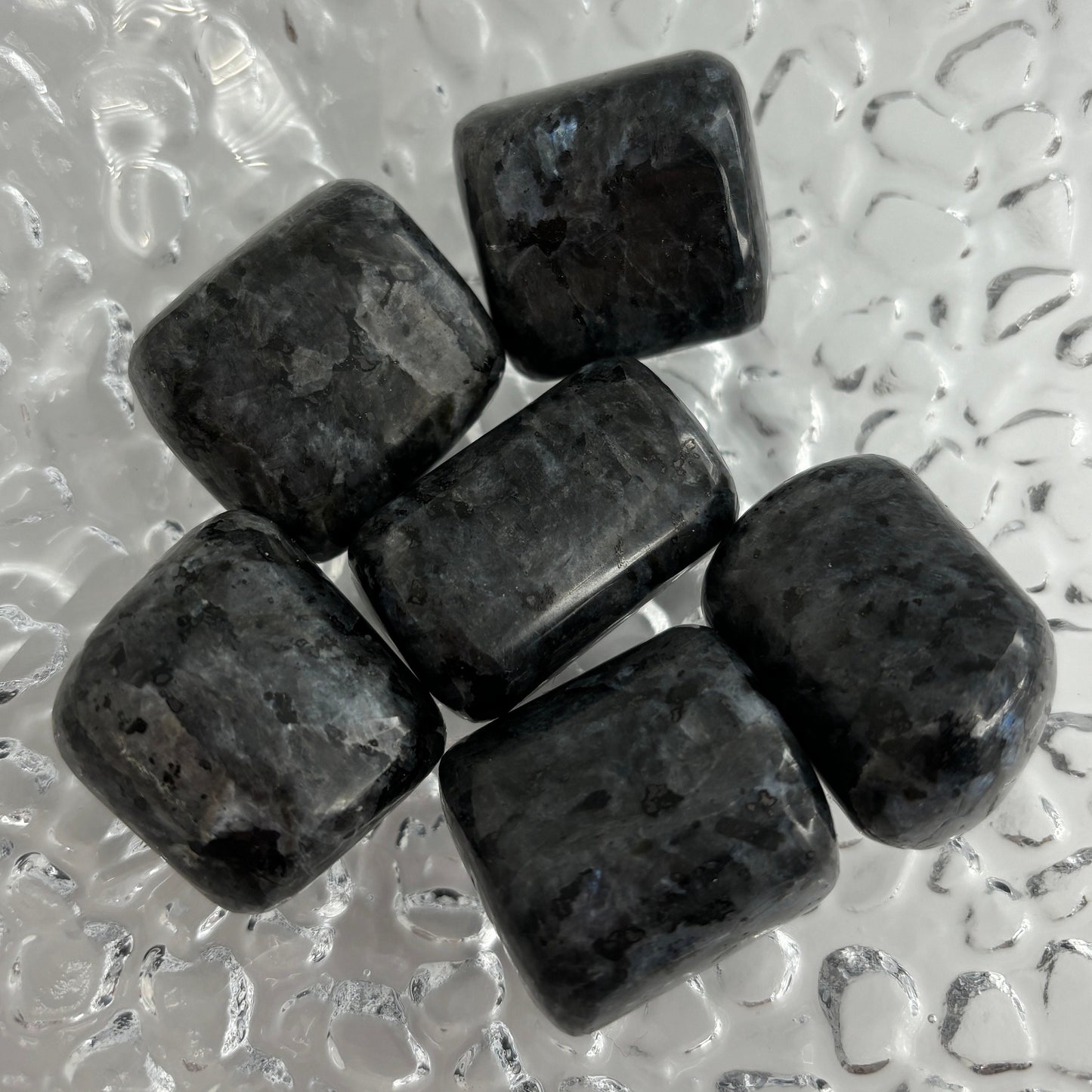 Larvikite Tumbled Pocket Stone in Multiple Sizes