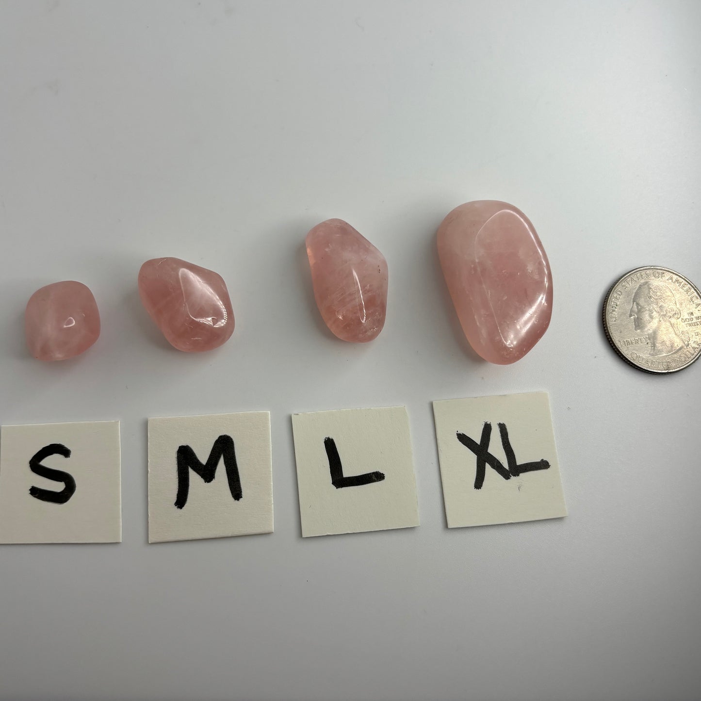 Rose Quartz Tumbled Pocket Stones in Multiple Sizes