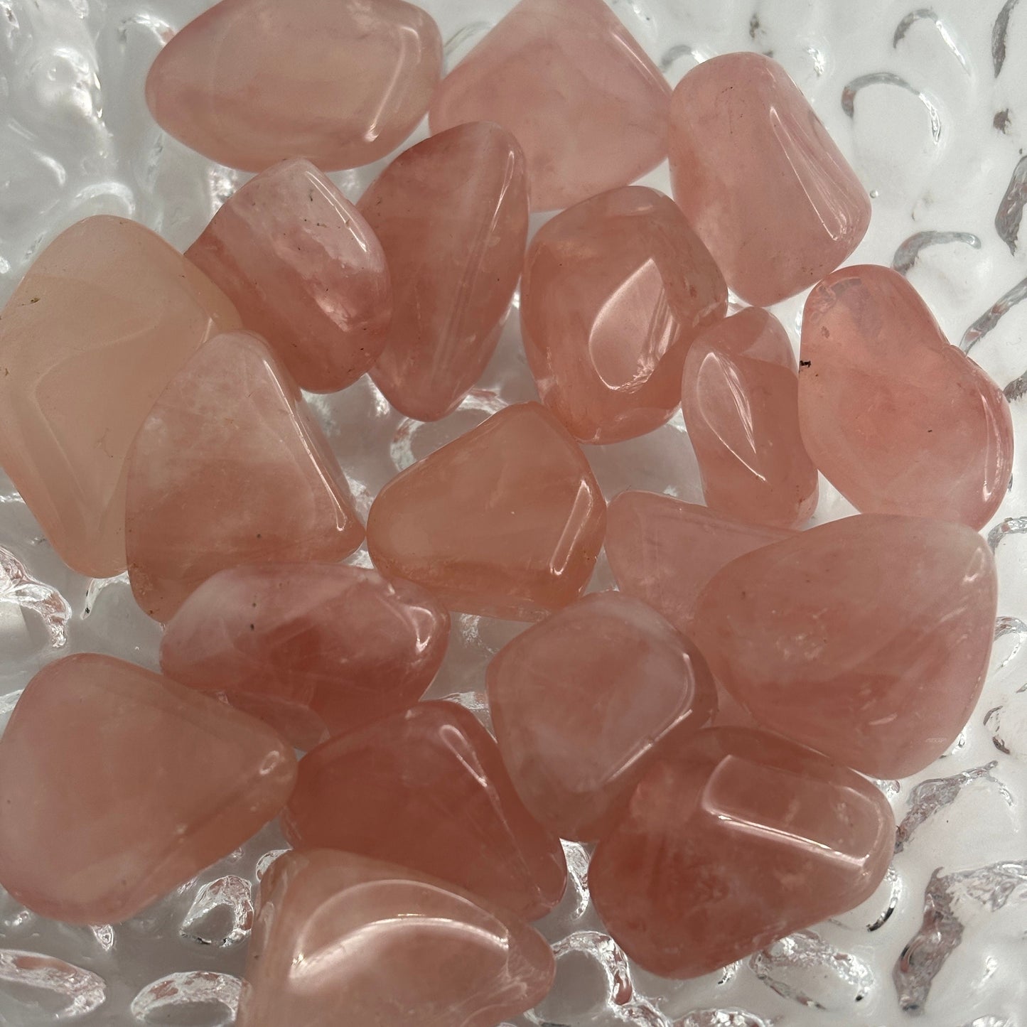 Rose Quartz Tumbled Pocket Stones in Multiple Sizes