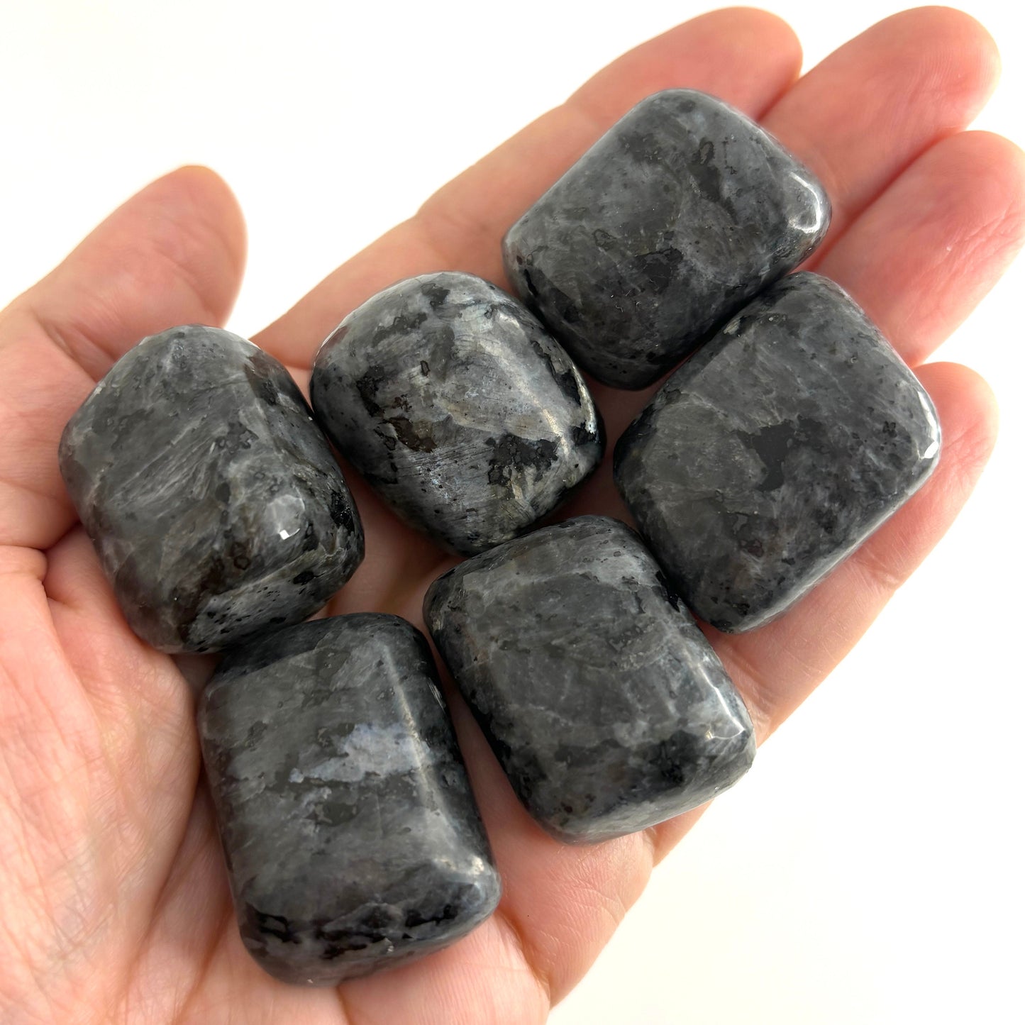 Larvikite Tumbled Pocket Stone in Multiple Sizes
