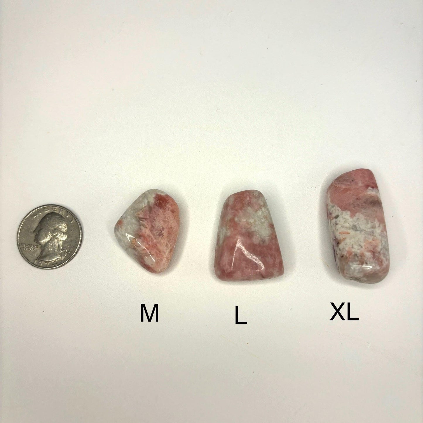 Pink Petalite with Lepidolite Tumbled Pocket Stones in Multiple Sizes