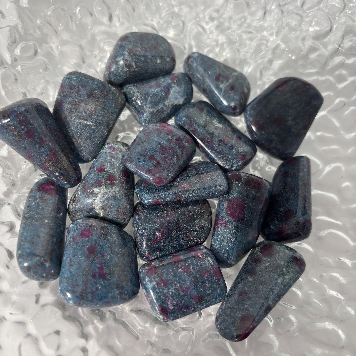 Ruby Kyanite UV Reactive Pocket Stone in Multiple Sizes