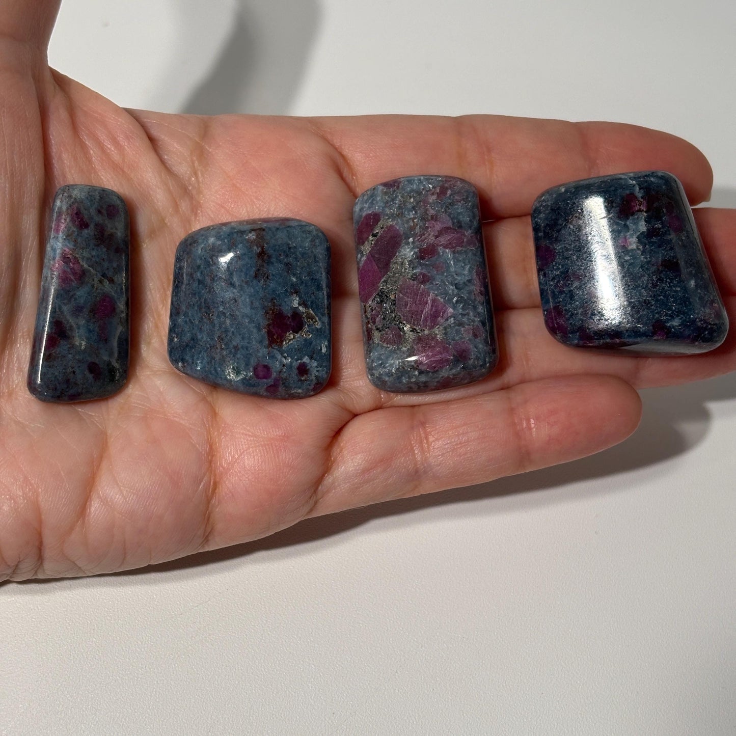 Ruby Kyanite UV Reactive Pocket Stone in Multiple Sizes