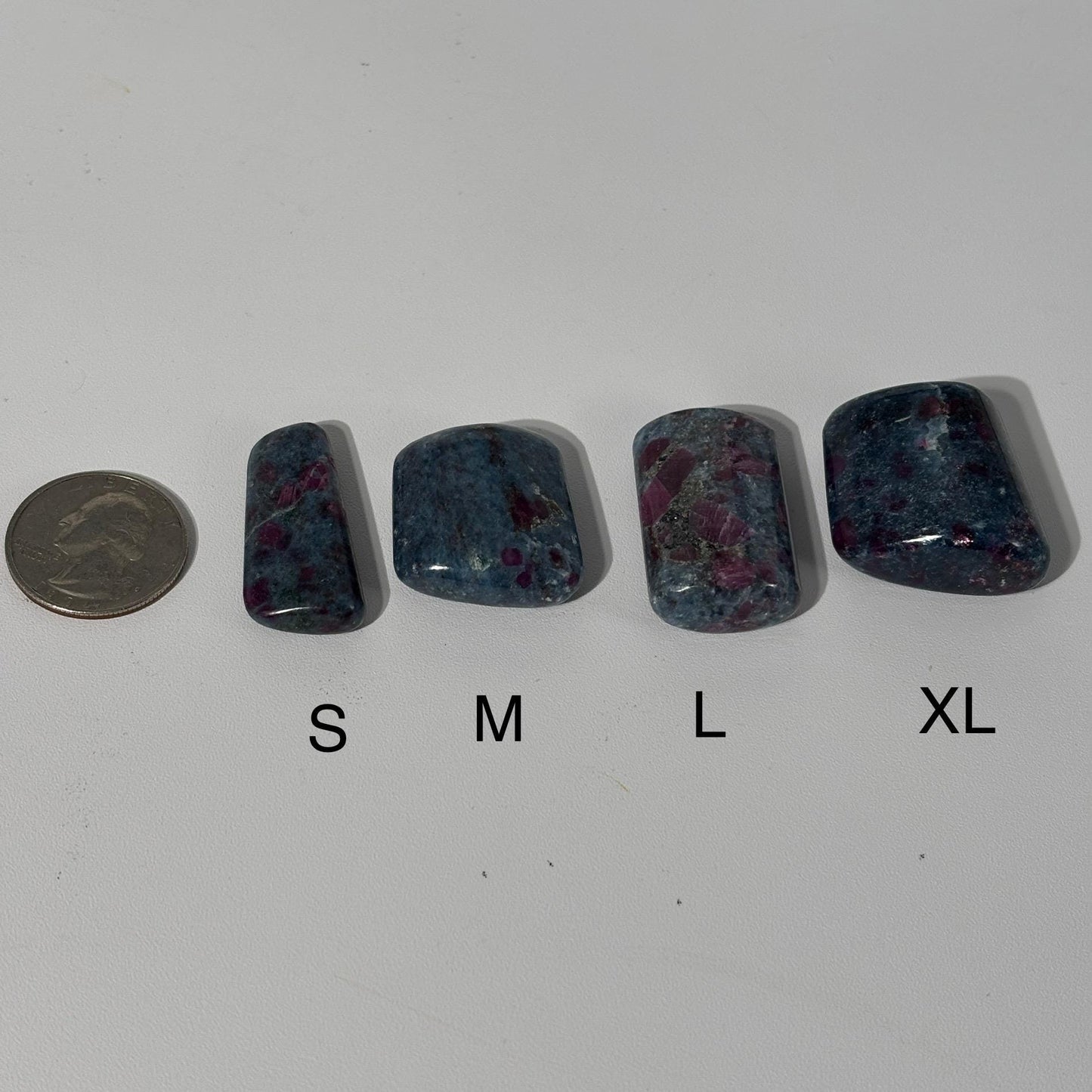 Ruby Kyanite UV Reactive Pocket Stone in Multiple Sizes