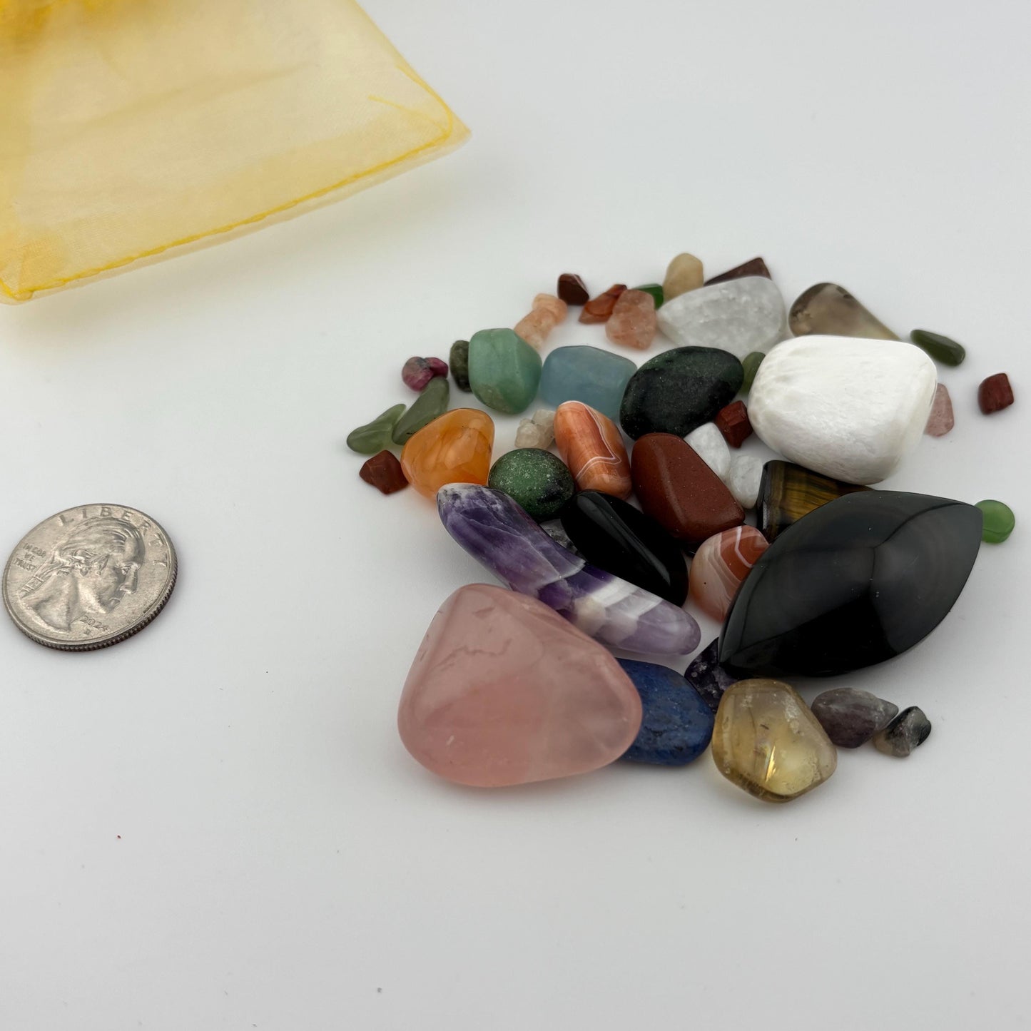 Pride Crystal Confetti, Rainbow Crystal Scoop, Tumbles, Chips, Worry Stones, Crystal Carvings, Crystal Bracelets and More in Multiple Sizes